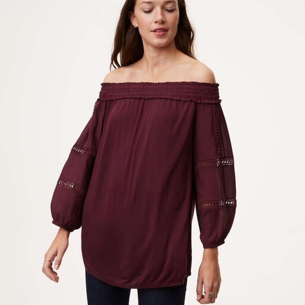 Loft Off Shoulder Long Sleeves Top